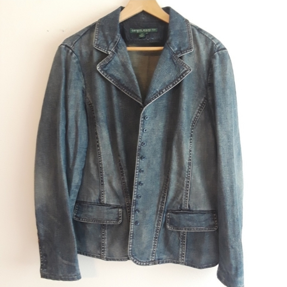 Ralph Lauren denim jacket blazer size 1X